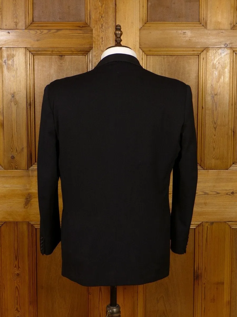 16/0979 Vintage Black Barathea Wool Single-Breasted Shawl Dinner Jacket - Various Sizes - NEW STOCK ADDED