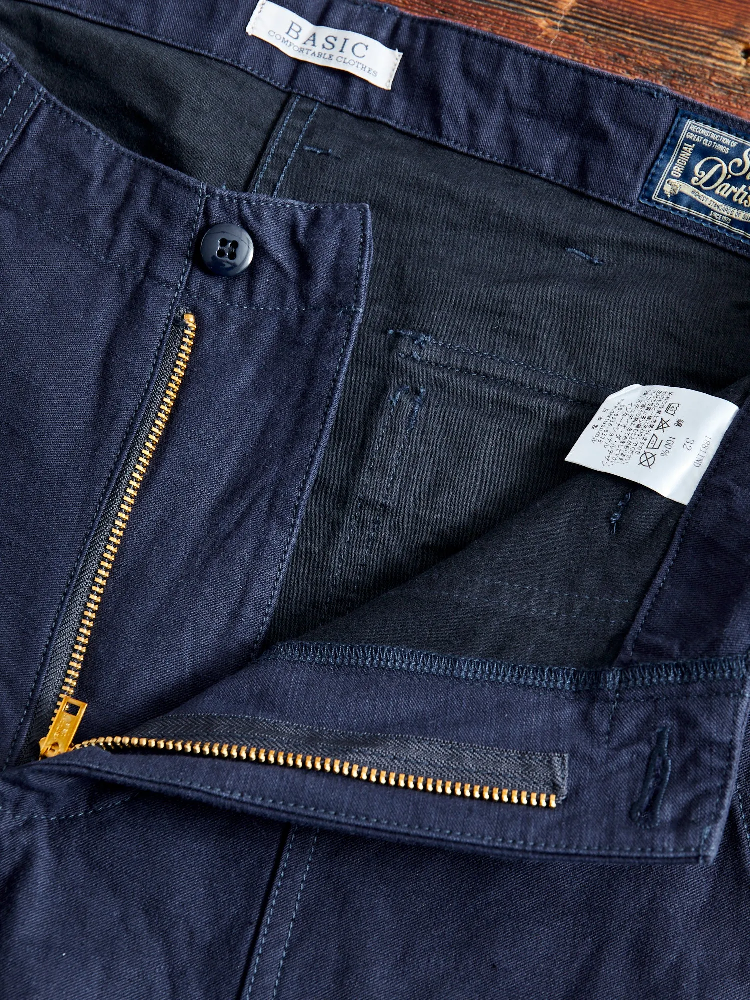 1811-IND Military Baker Pants in Indigo