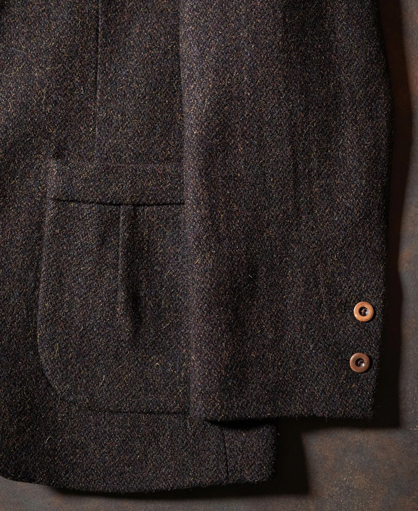 1930s Chocolate Brown Tweed Safari Jacket