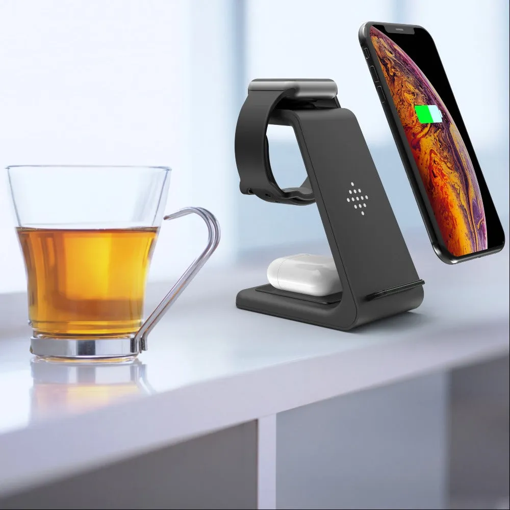 3 in 1  Fast Wireless Charging Station