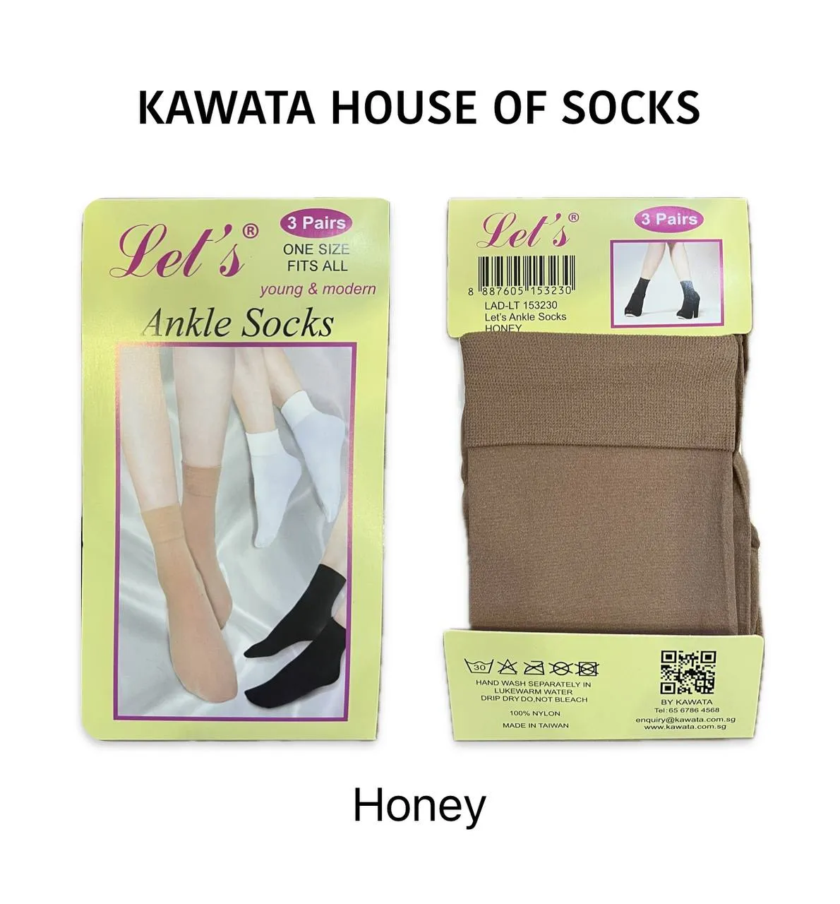 3-in-1 Let’s Ankle Basic Classic Stockings