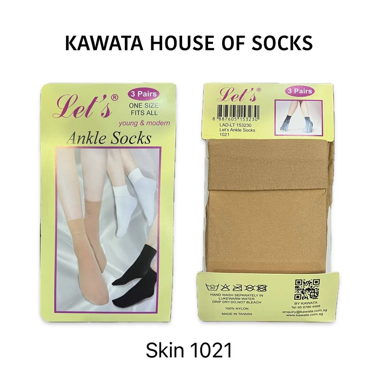 3-in-1 Let’s Ankle Basic Classic Stockings