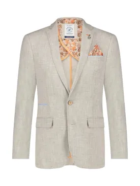 A Fish Named Fred - Sports Coat - Linen Look - Natural