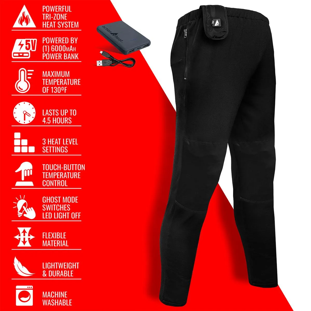 ActionHeat 5V Men's Heated Base Layer Pants