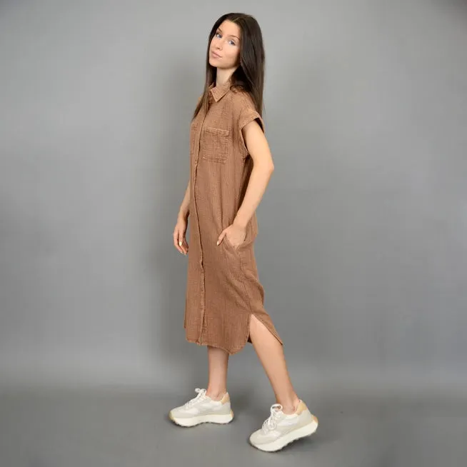 Aira Gauze Shirt Dress