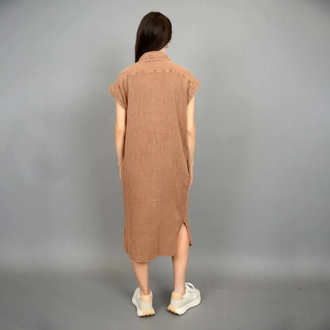 Aira Gauze Shirt Dress