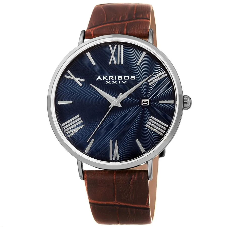 Akribos Xxiv Quartz Blue Dial Men's Watch AK1041SSBR