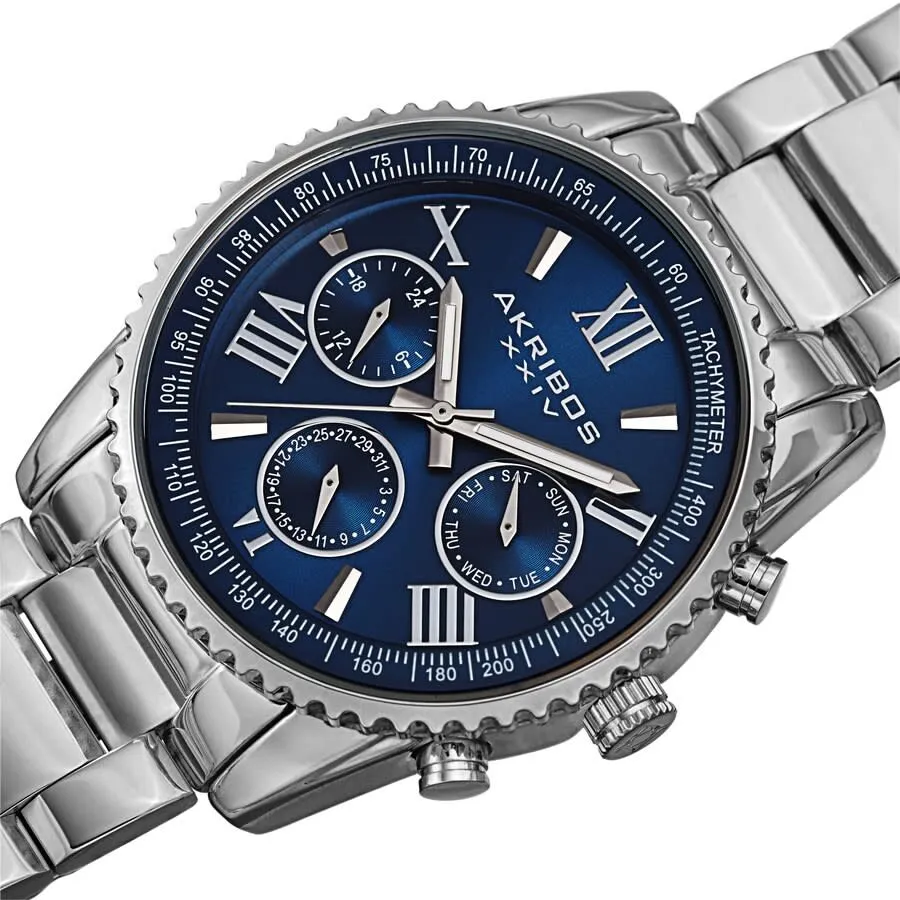 Akribos Xxiv Quartz Blue Dial Men's Watch AK1099SSBU