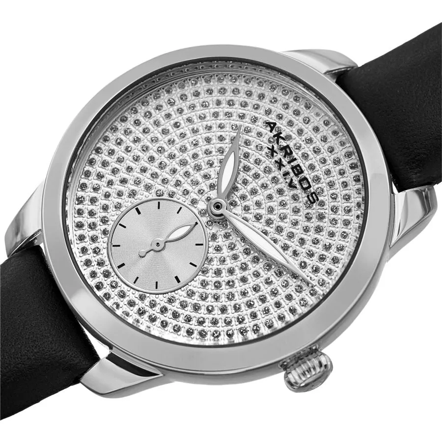 Akribos Xxiv Quartz Silver Dial Ladies Watch AK1089SSBK