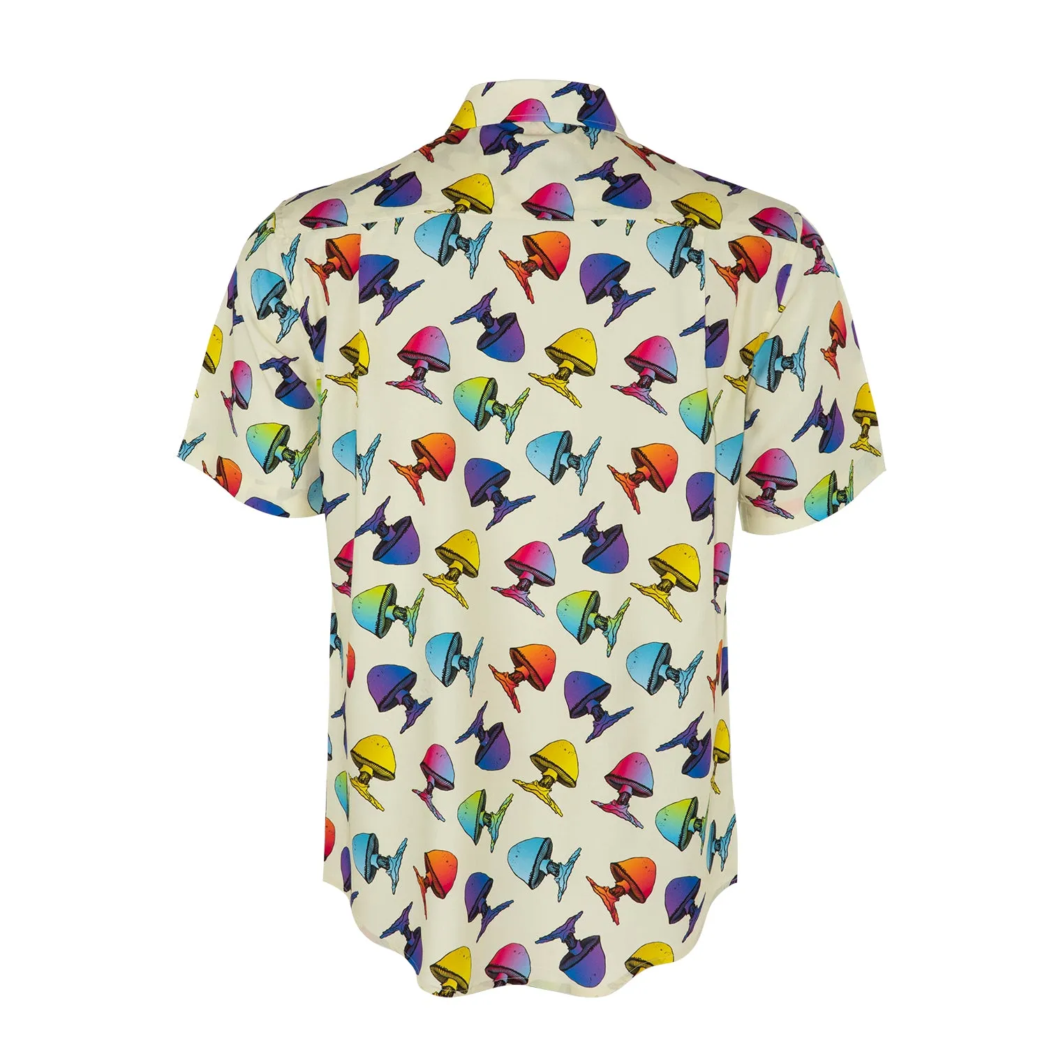 Allman Brothers Band | Short-Sleeve Button Down | Rainbow Mushroom