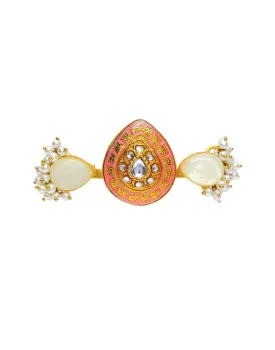 Arfa Kundan Ring (Coral)