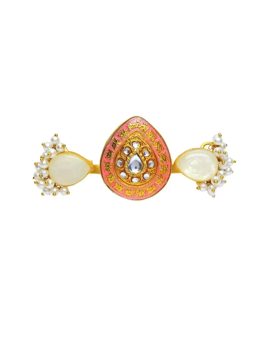 Arfa Kundan Ring (Coral)