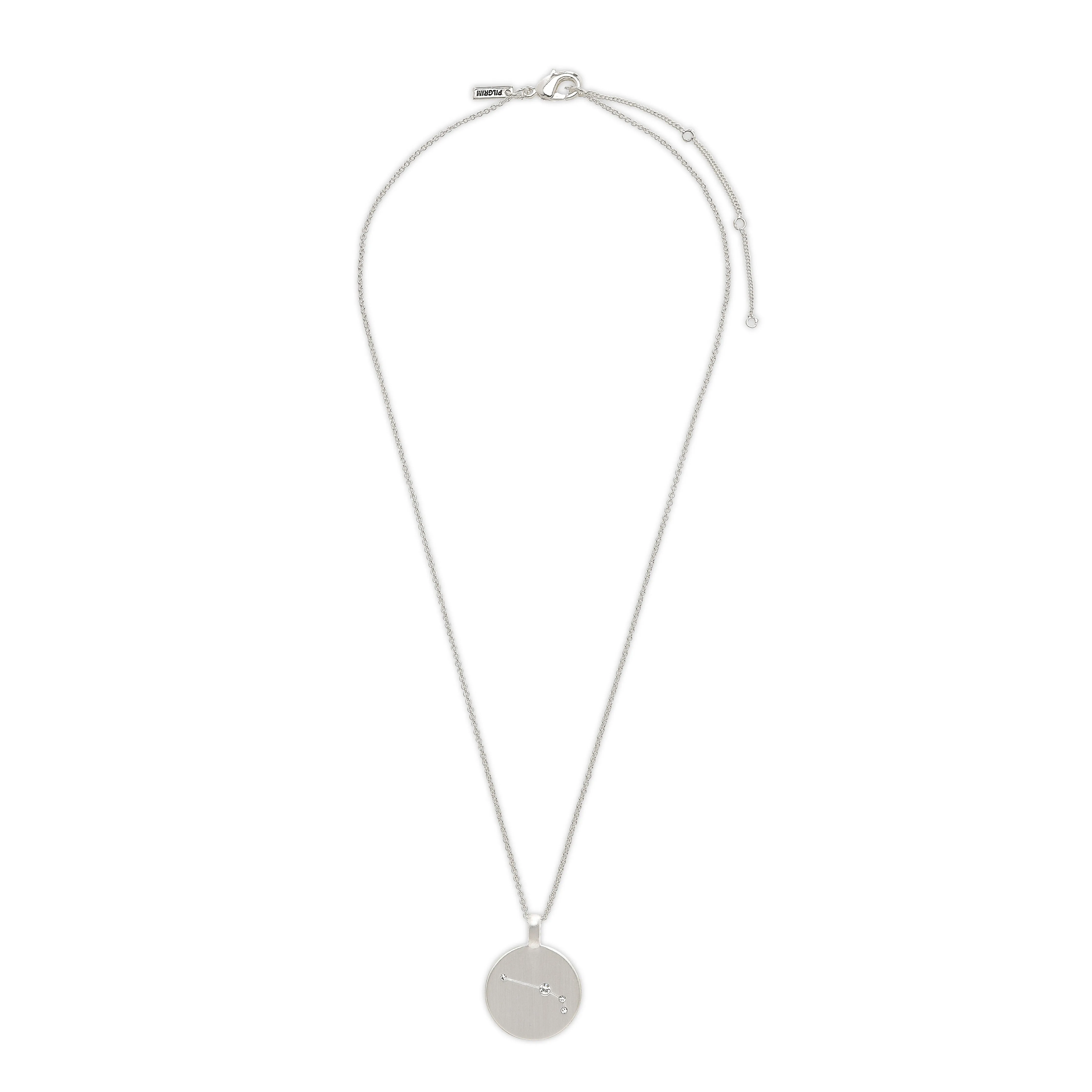 ARIES Zodiac Sign Coin Necklace, silver-plated