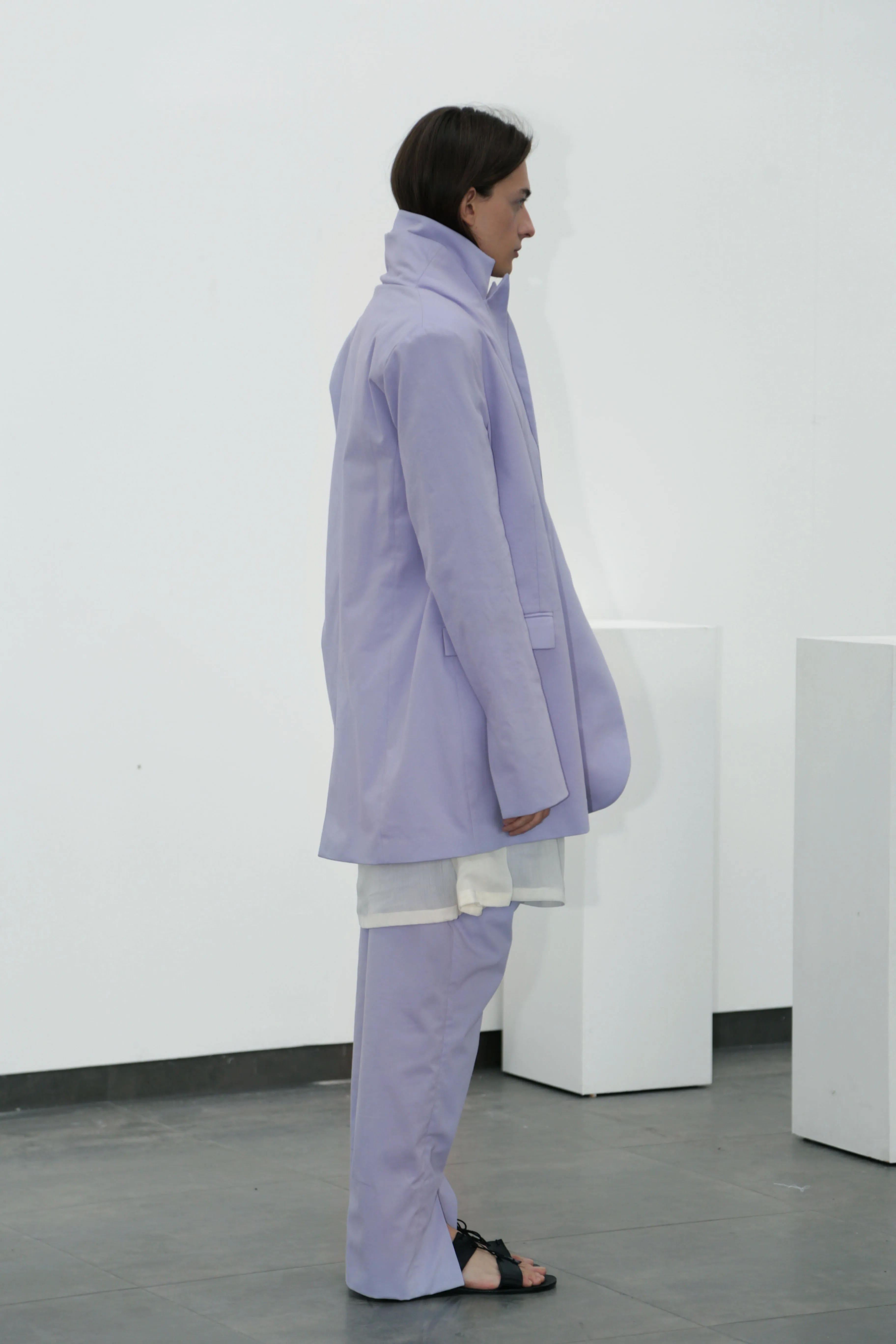 Asymmetric lavender jacket