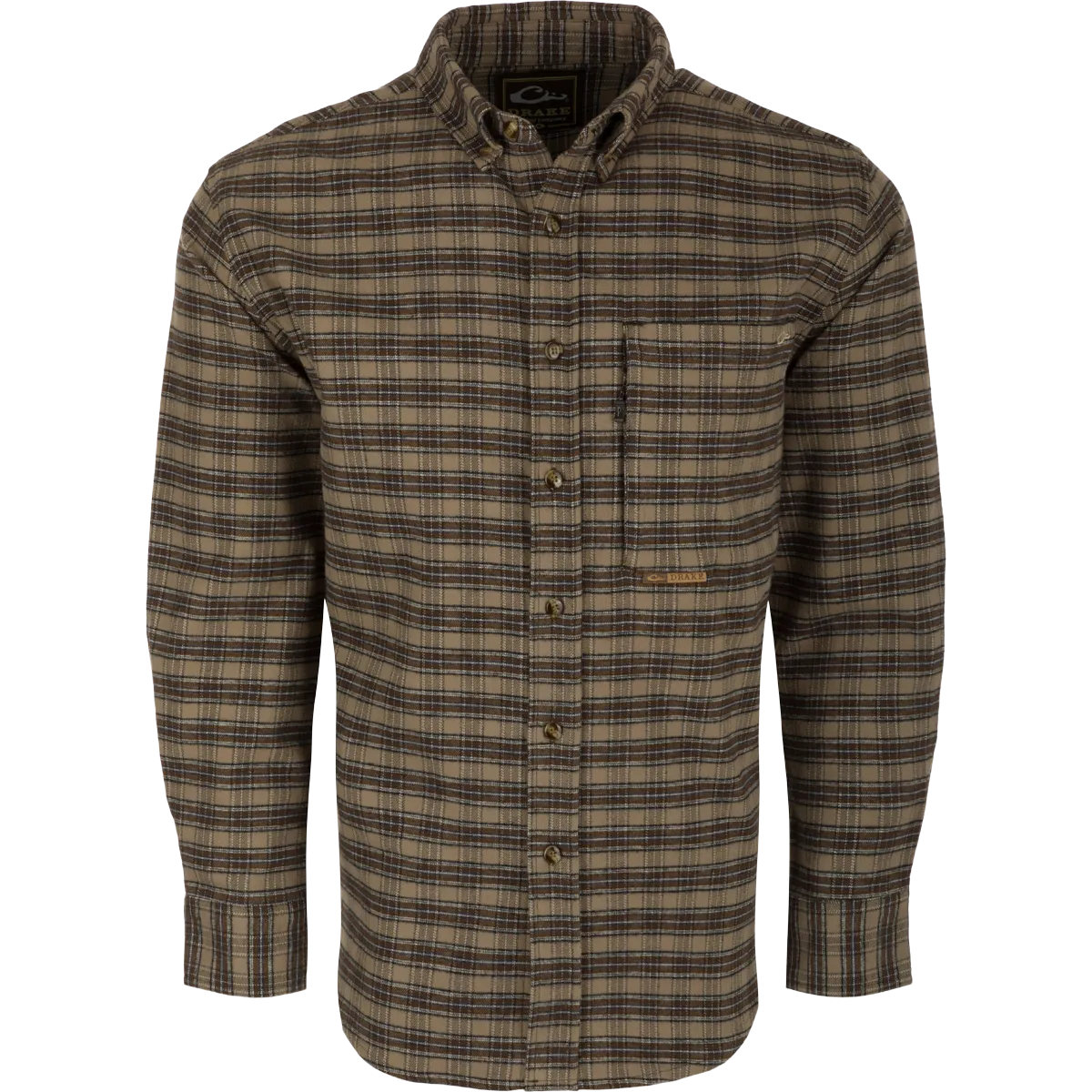 Autumn Brushed Twill Plaid Button-Down Long Sleeve Shirt