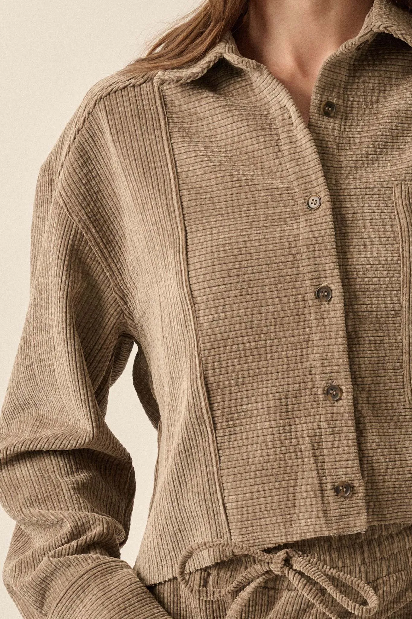 Away from Home Raw-Edge Corduroy Pocket Shirt