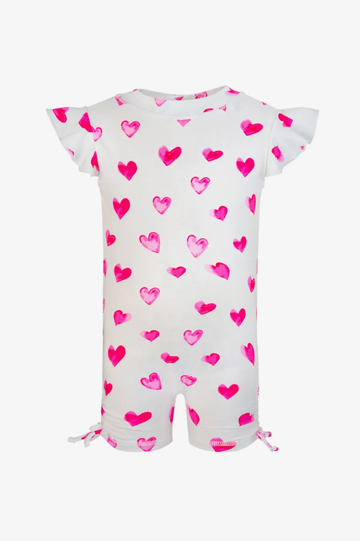 Baby Swimsuit Snapper Rock Hearts Flutter Sleeve