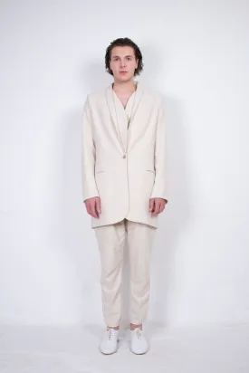 Beige Flax Tailored Jacket