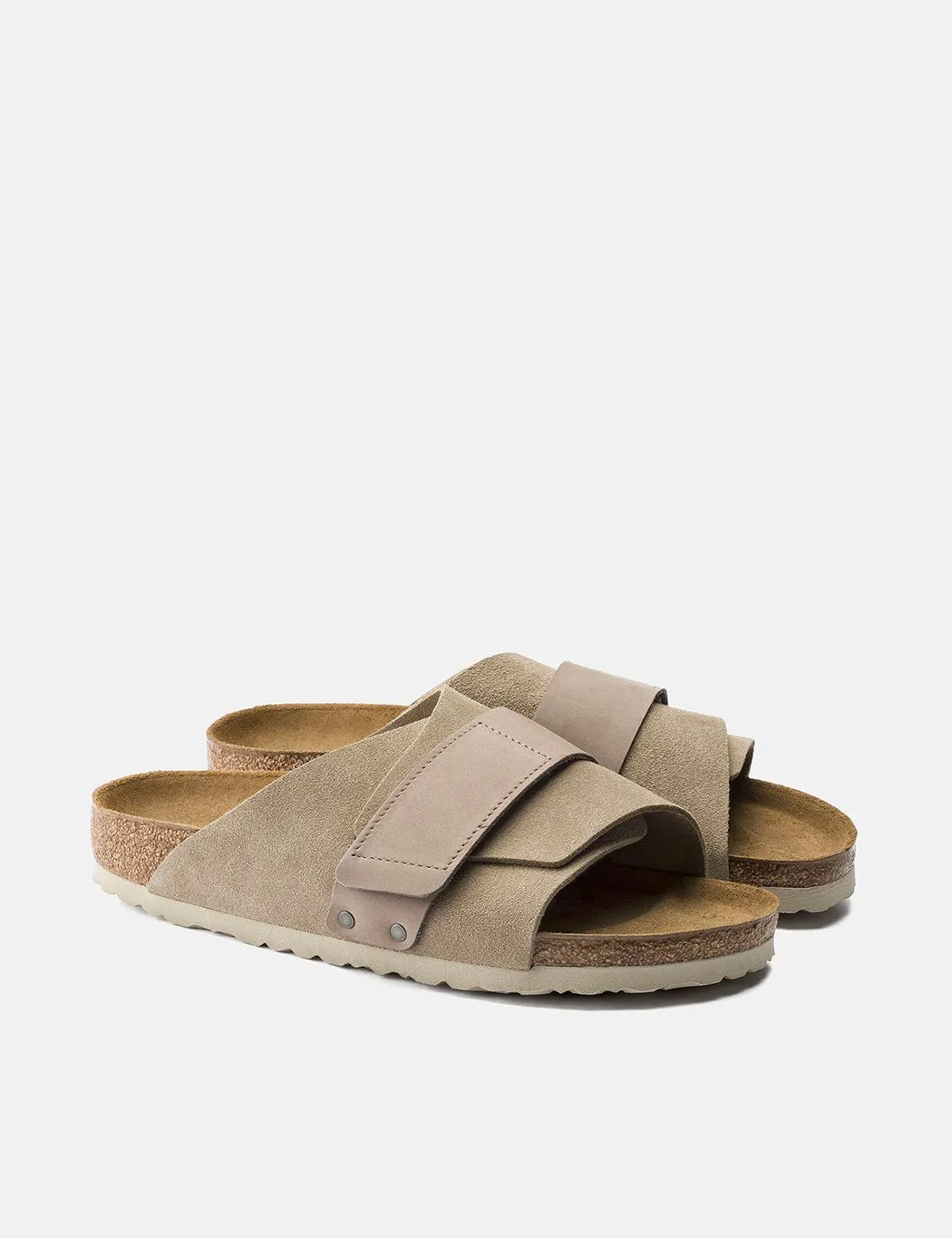 Birkenstock Kyoto Nubuck/Suede Leather (Narrow Footbed) - Taupe