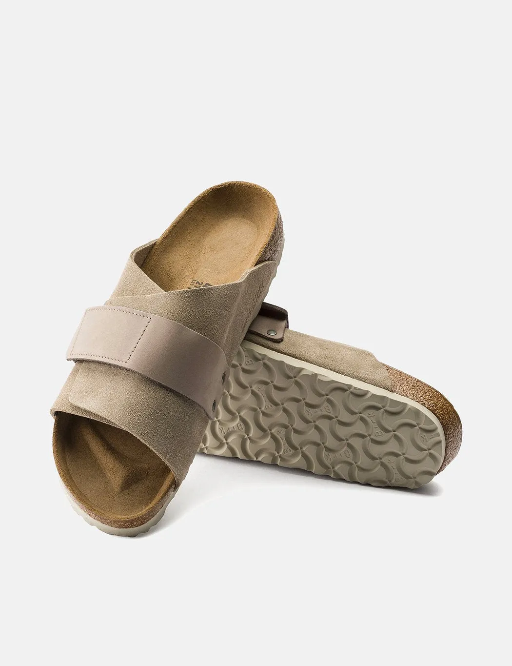 Birkenstock Kyoto Nubuck/Suede Leather (Narrow Footbed) - Taupe