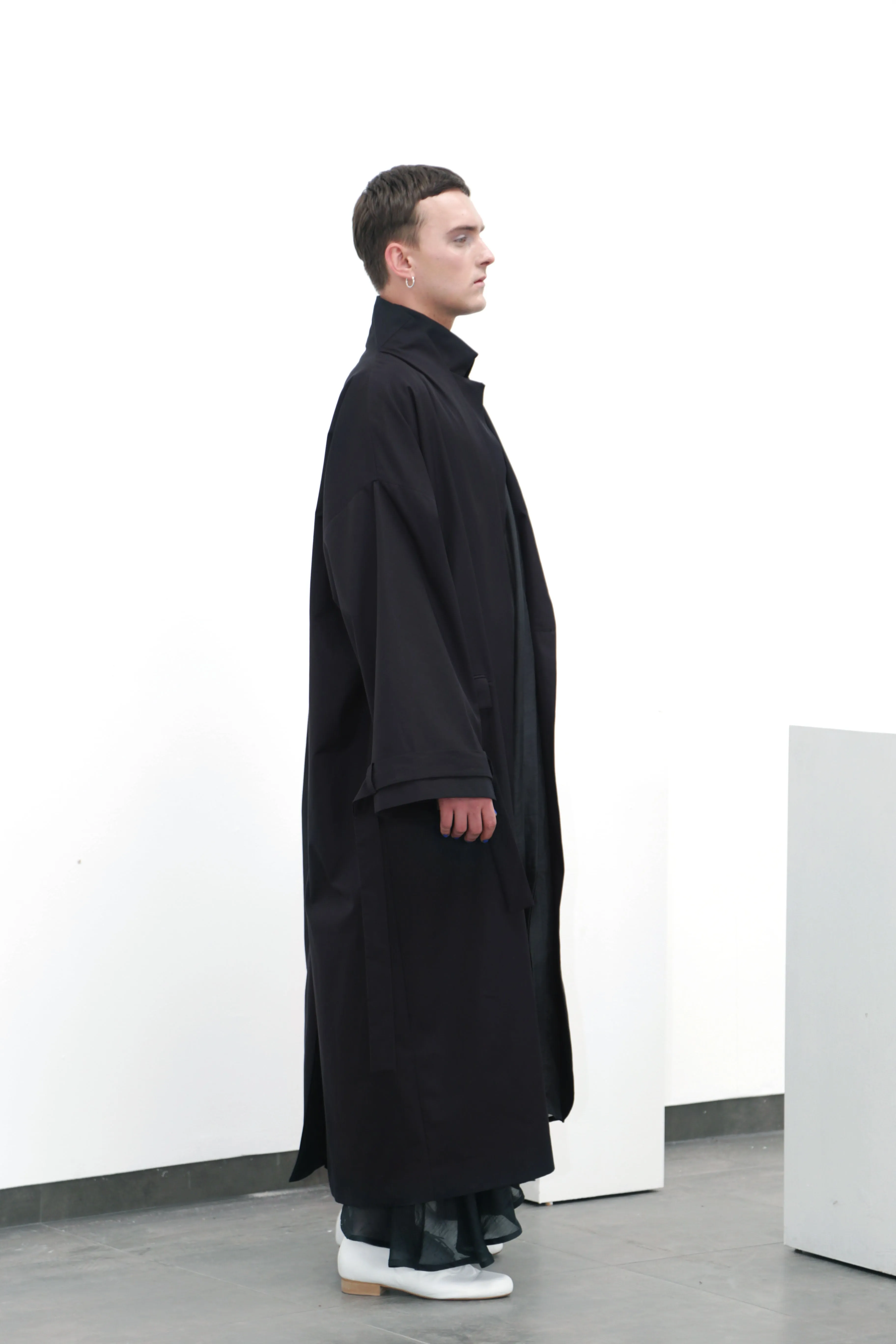 Black cotton coat (M)