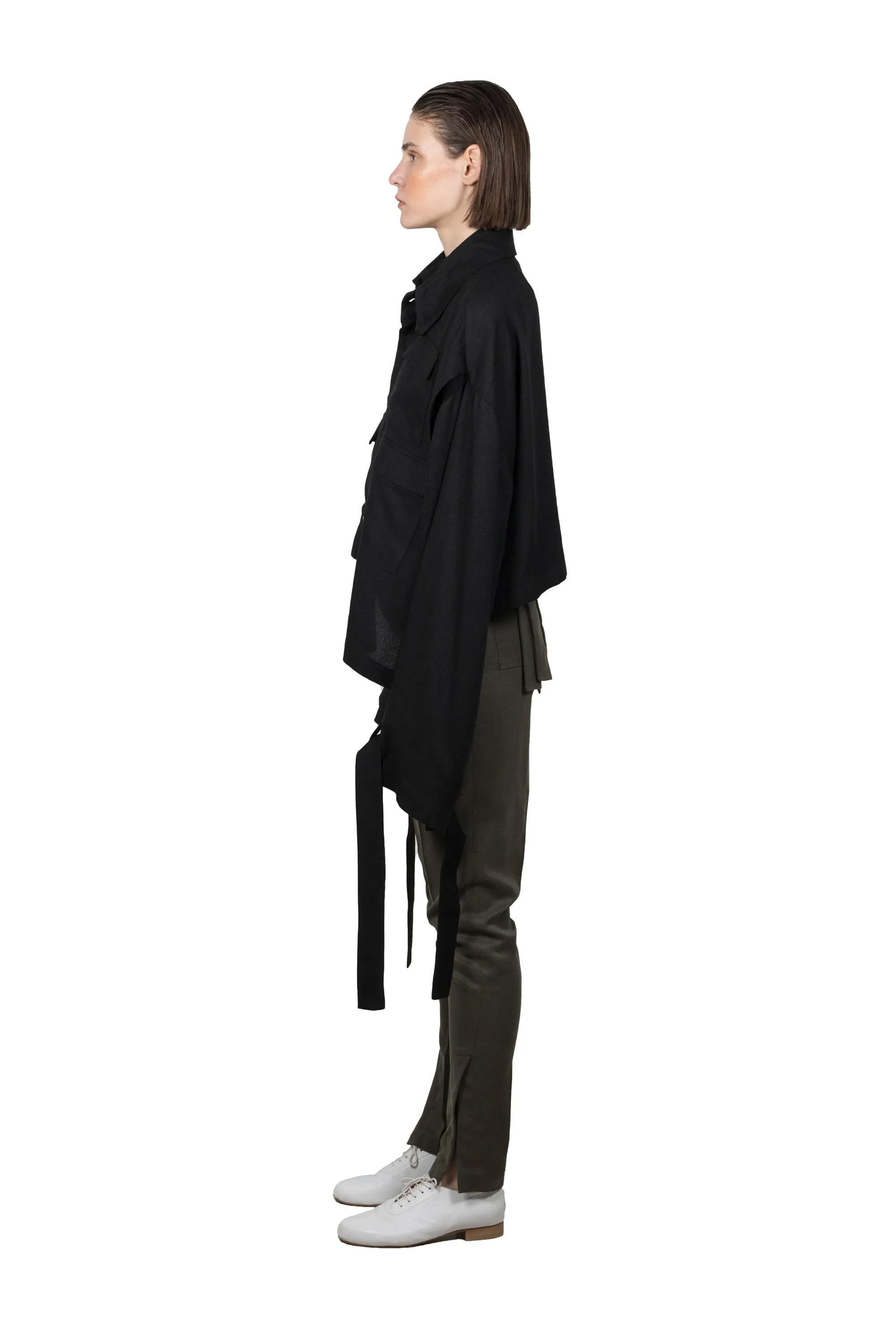 Black Flax Asymmetric Jacket