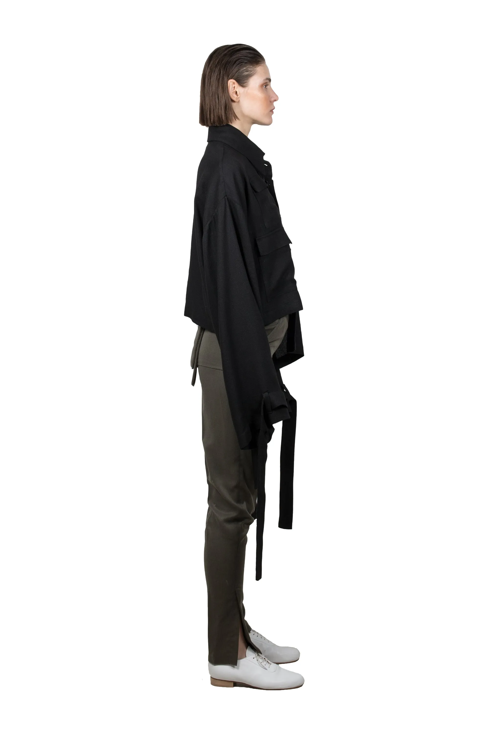 Black Flax Asymmetric Jacket