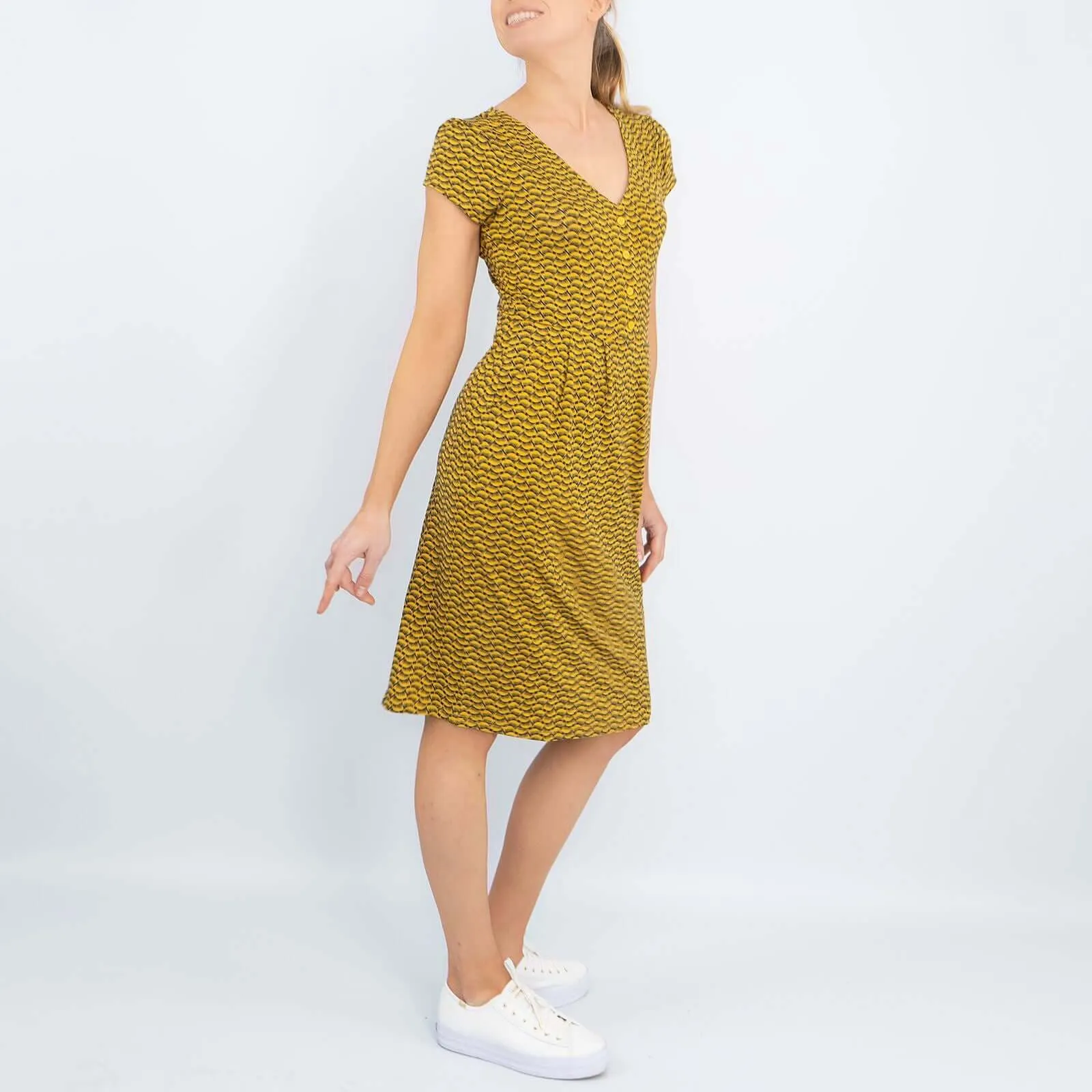 Boden Alberta Tuscan Sun Short Sleeve Jersey Dresses