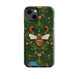 Botanical Bee Green By Jade Mosinski Case and Card Case