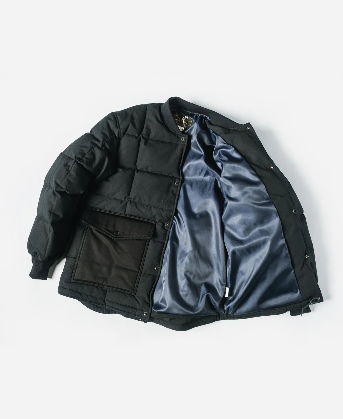 Box Quilted Down Liner Jacket - Black