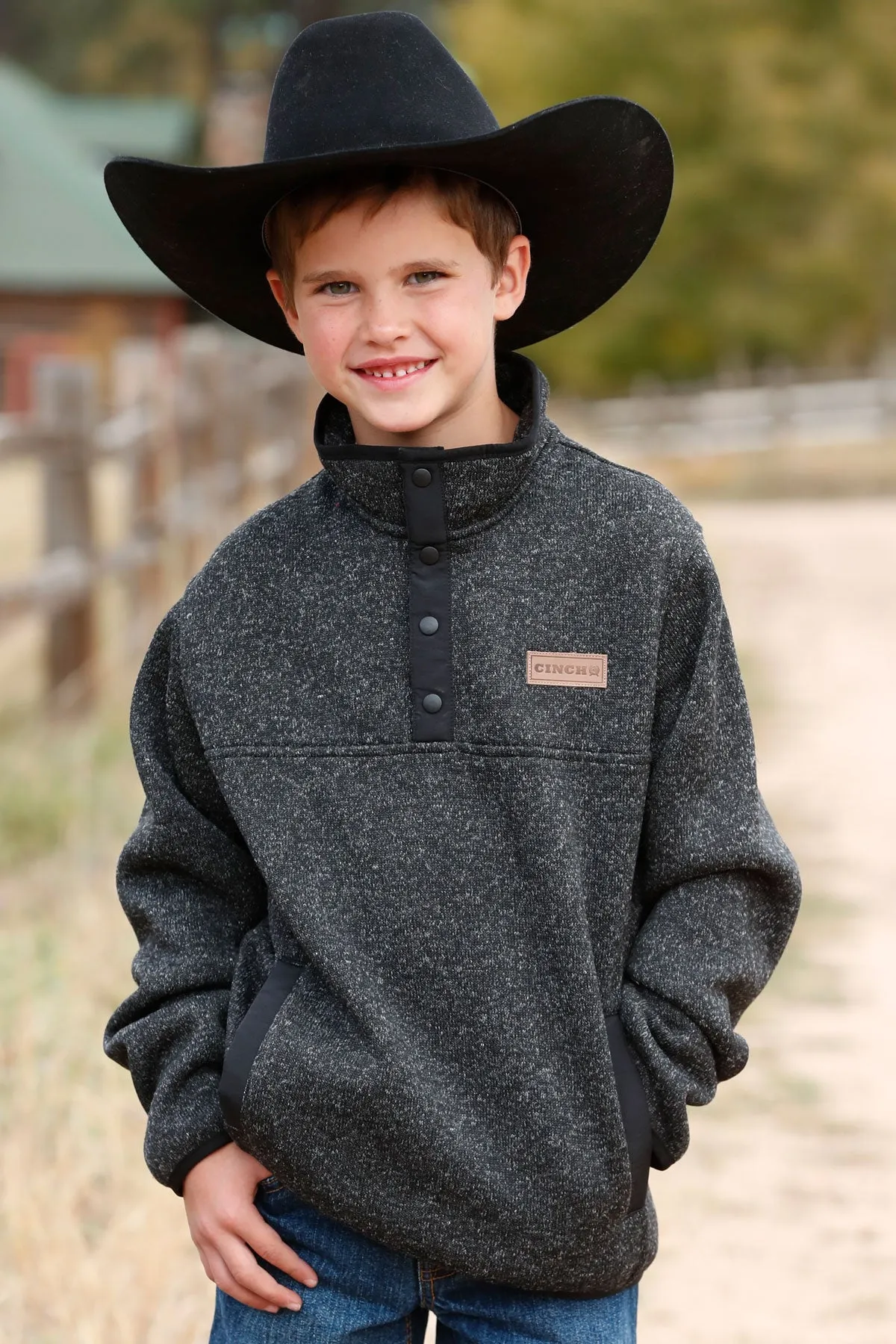 Boy's Fleece Pullover by Cinch ~ Charcoal