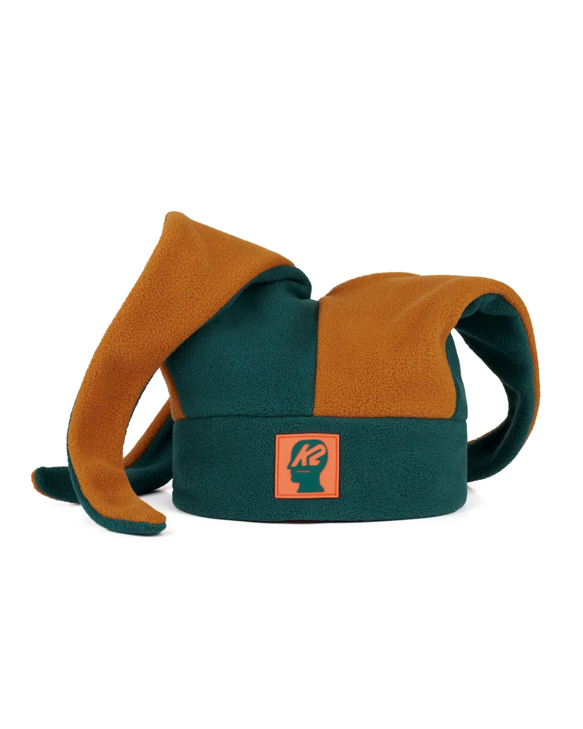 Brain Dead x K2 Polar Fleece Jester Beanie - Orange/Green