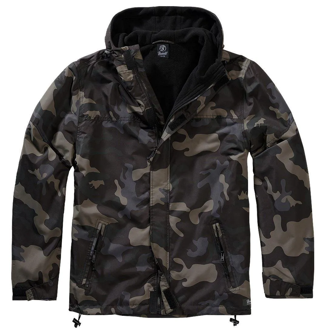 Brandit 3167 Windbreaker Zipped Hooded Jacket Military Army Jacket Camo