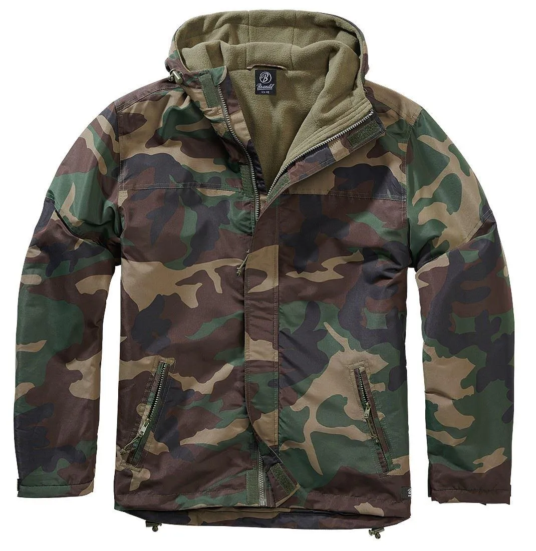 Brandit 3167 Windbreaker Zipped Hooded Jacket Military Army Jacket Camo