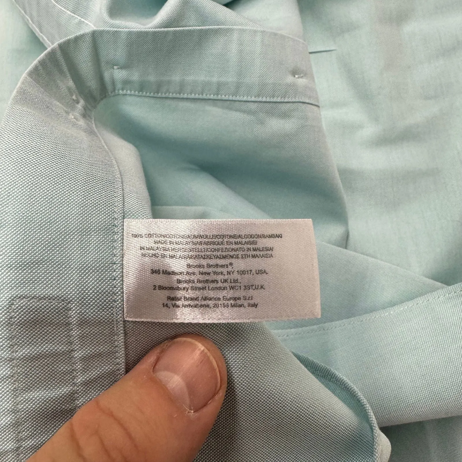 Brooks Brothers | Supima Cotton Button-Down Dress Shirt | Color: Mint Green | Size: M | Pre-Owned