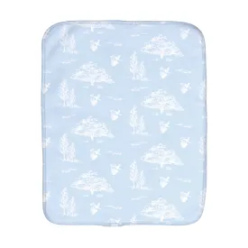 Burp Cloth Toile Reverse Blue