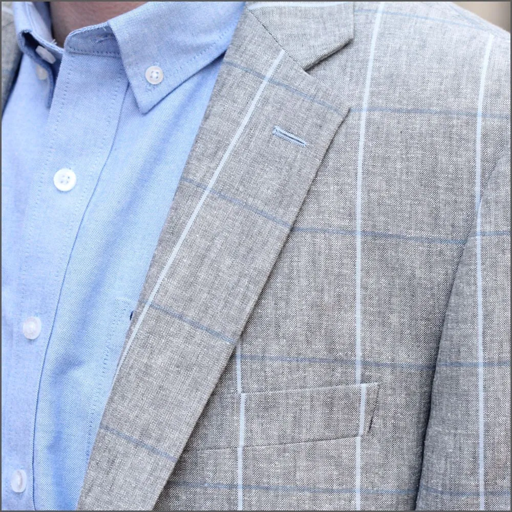 Calais Silver Grey Linen Cruise Jacket-