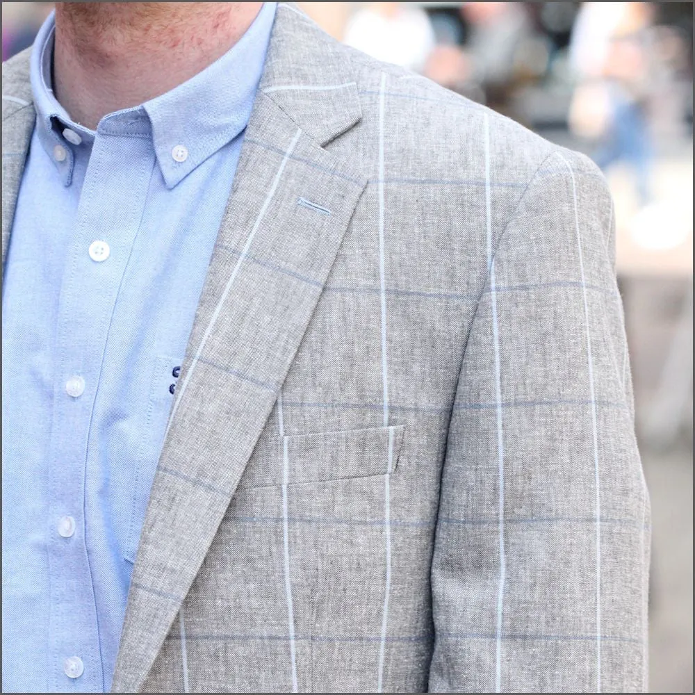 Calais Silver Grey Linen Cruise Jacket-