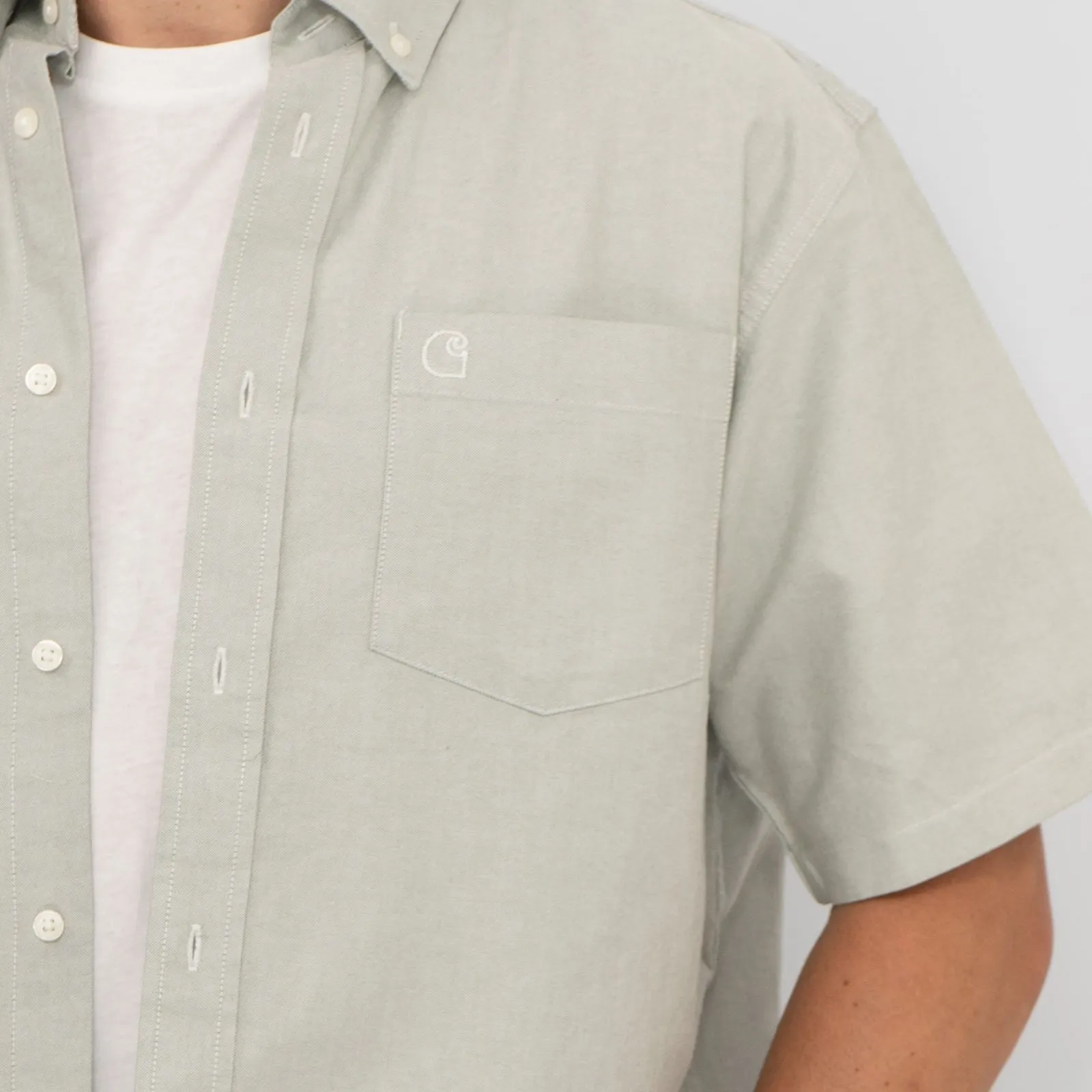 Carhartt WIP Mens Green Short Sleeve Braxton Shirt