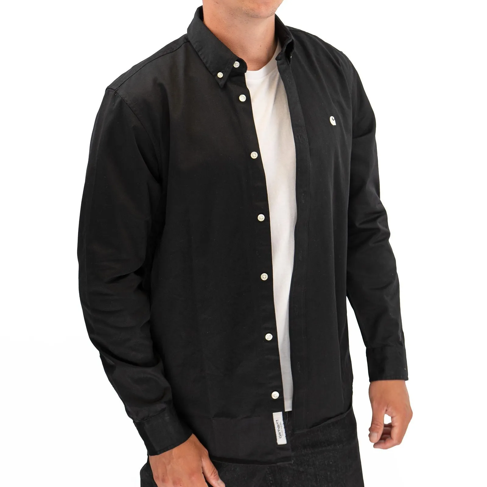 Carhartt WIP Mens Shirt Long Sleeve Madison Black