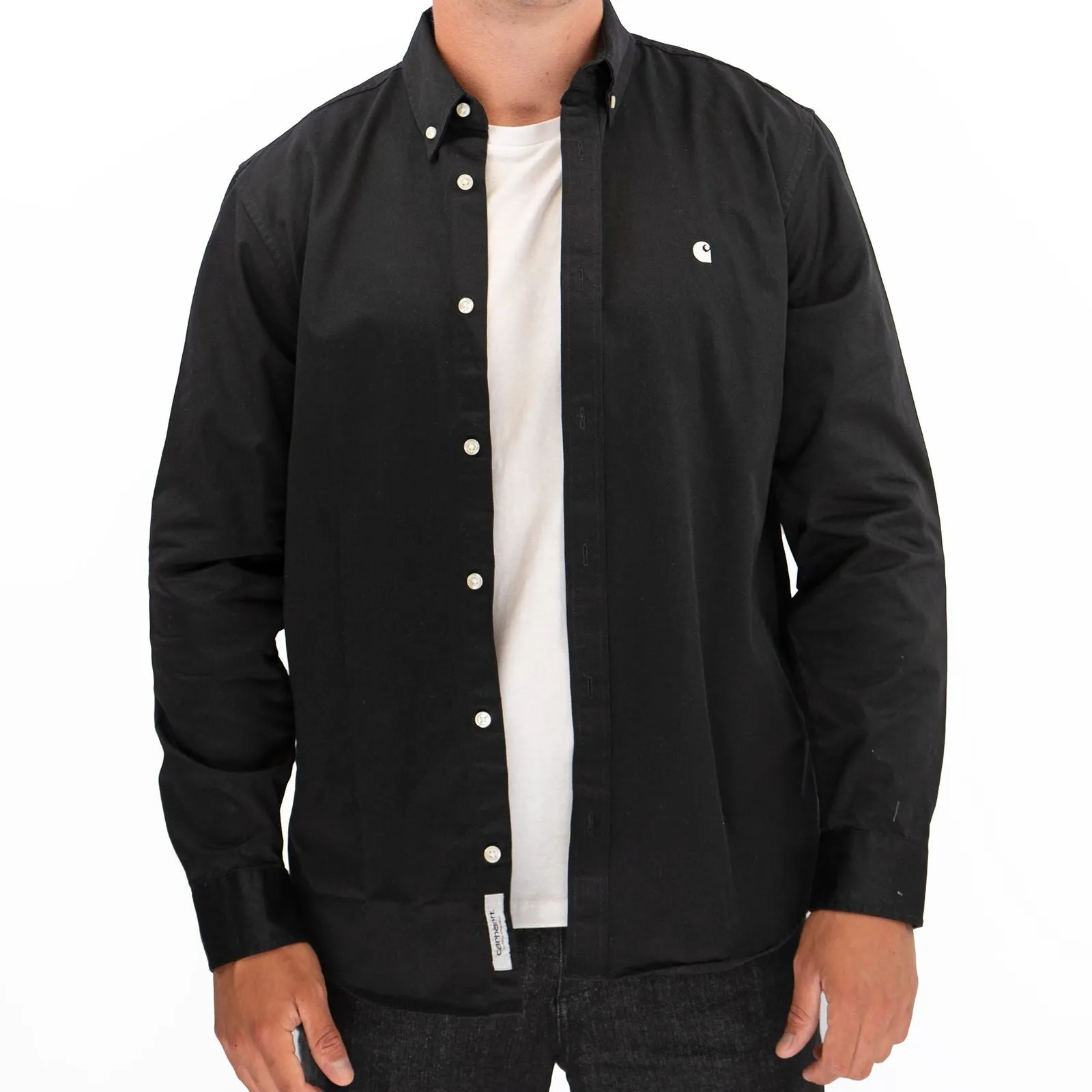 Carhartt WIP Mens Shirt Long Sleeve Madison Black