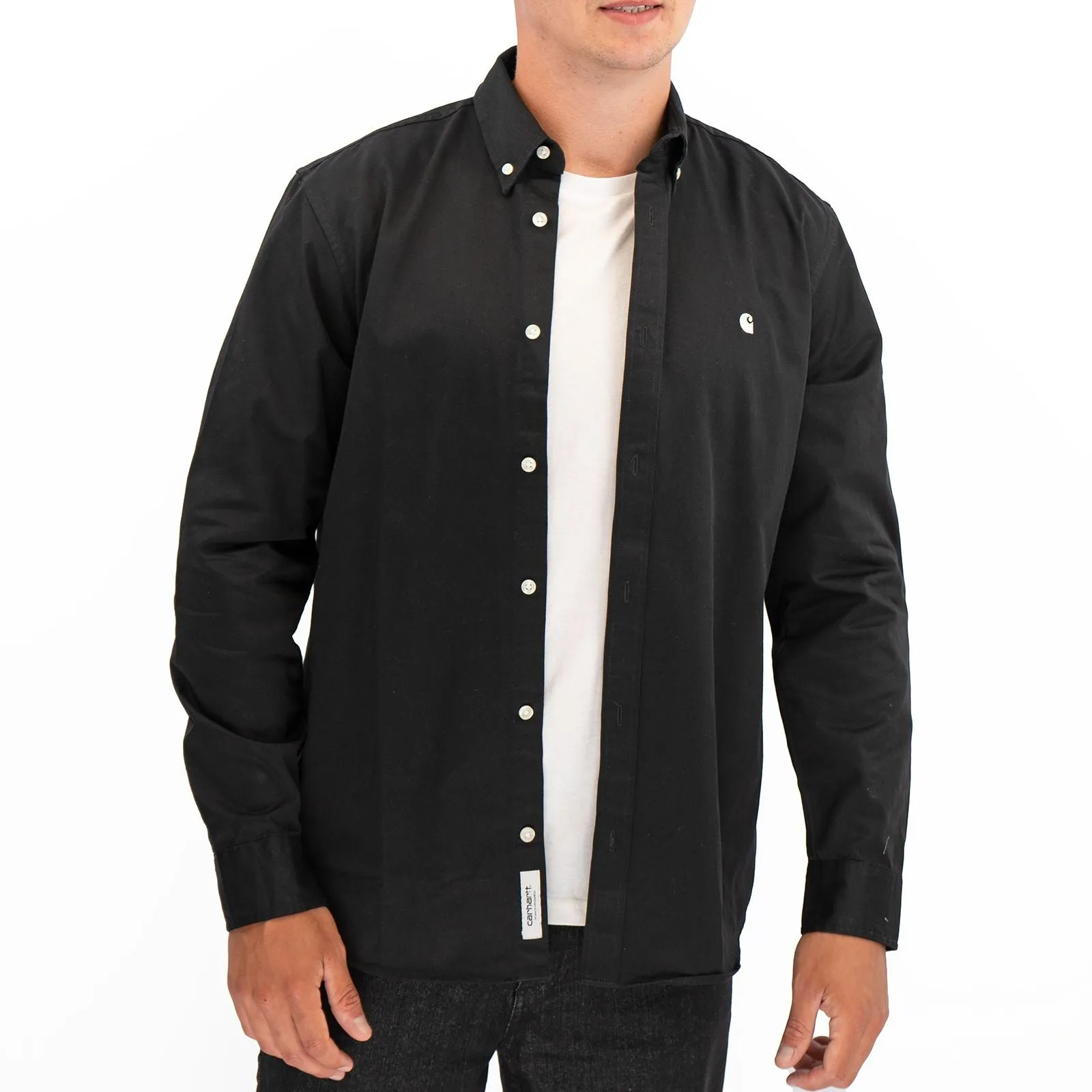 Carhartt WIP Mens Shirt Long Sleeve Madison Black