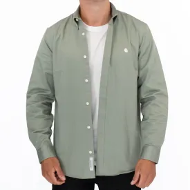 Carhartt WIP Mens Shirt Long Sleeve Madison Light Green