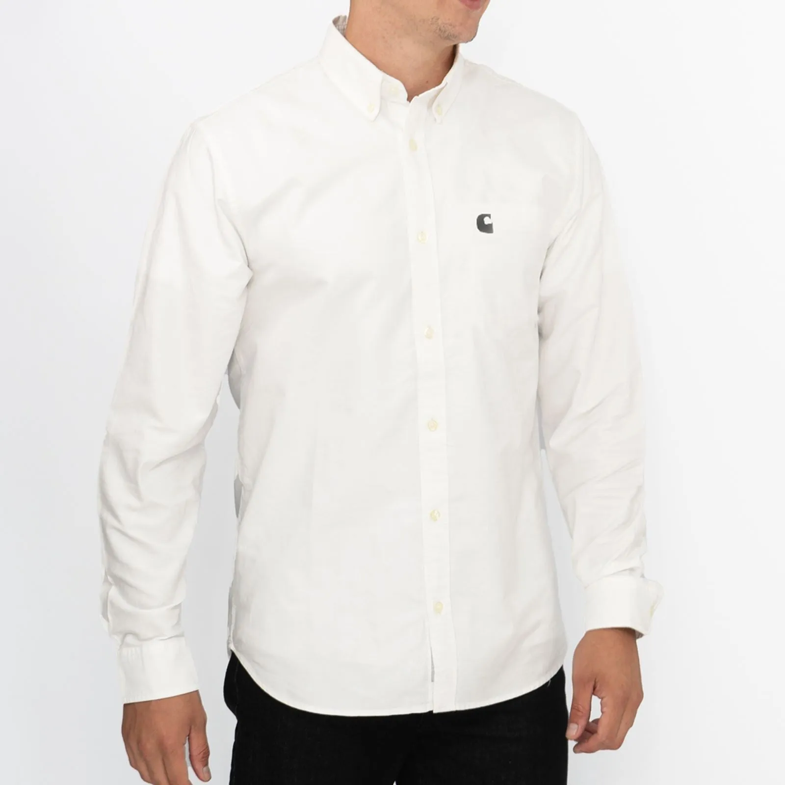 Carhartt WIP Mens Shirt Long Sleeve Madison White