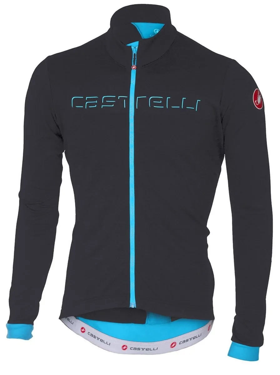 Castelli Fondo FZ Jersey - Grey-Sky blue