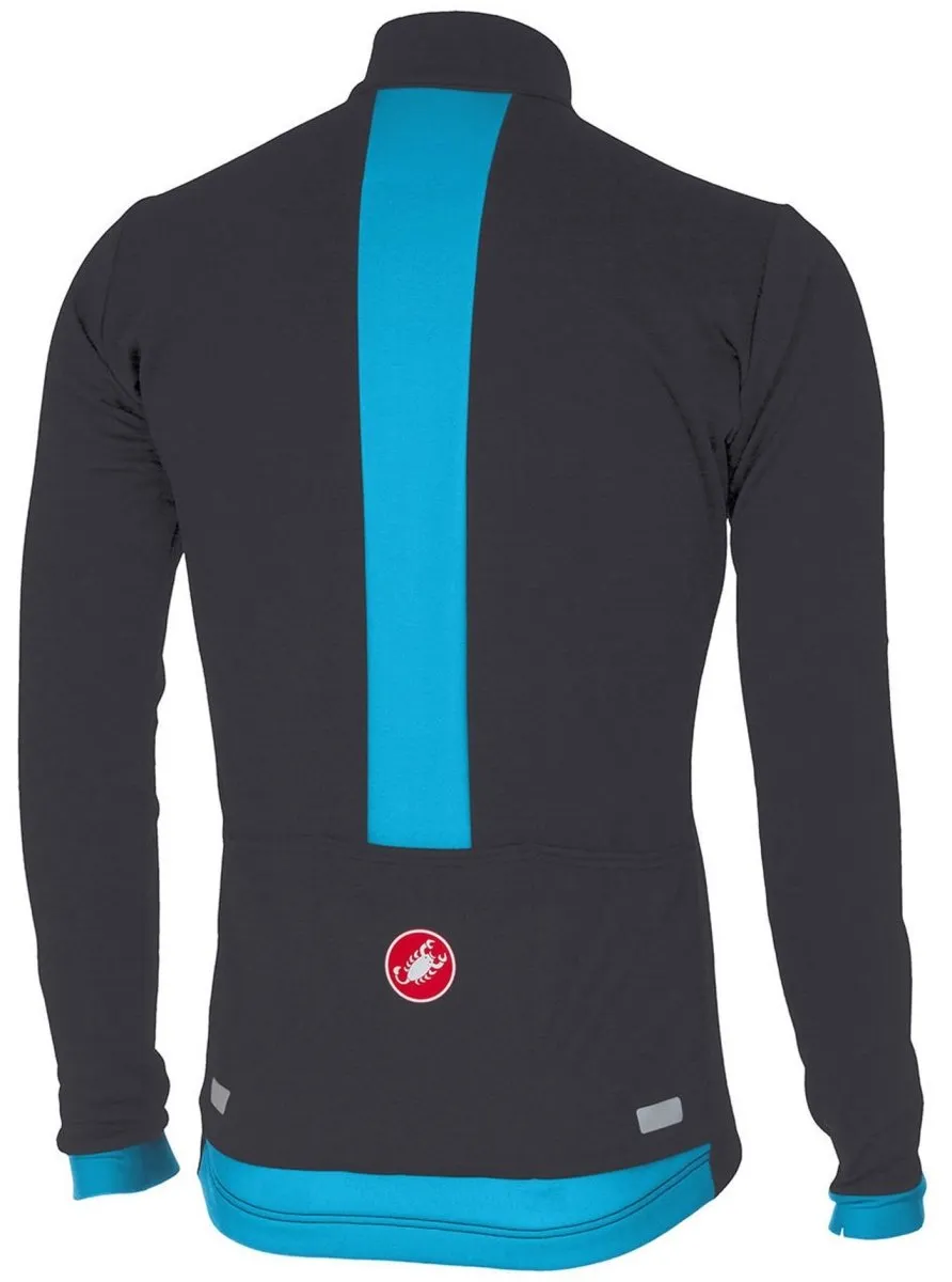 Castelli Fondo FZ Jersey - Grey-Sky blue