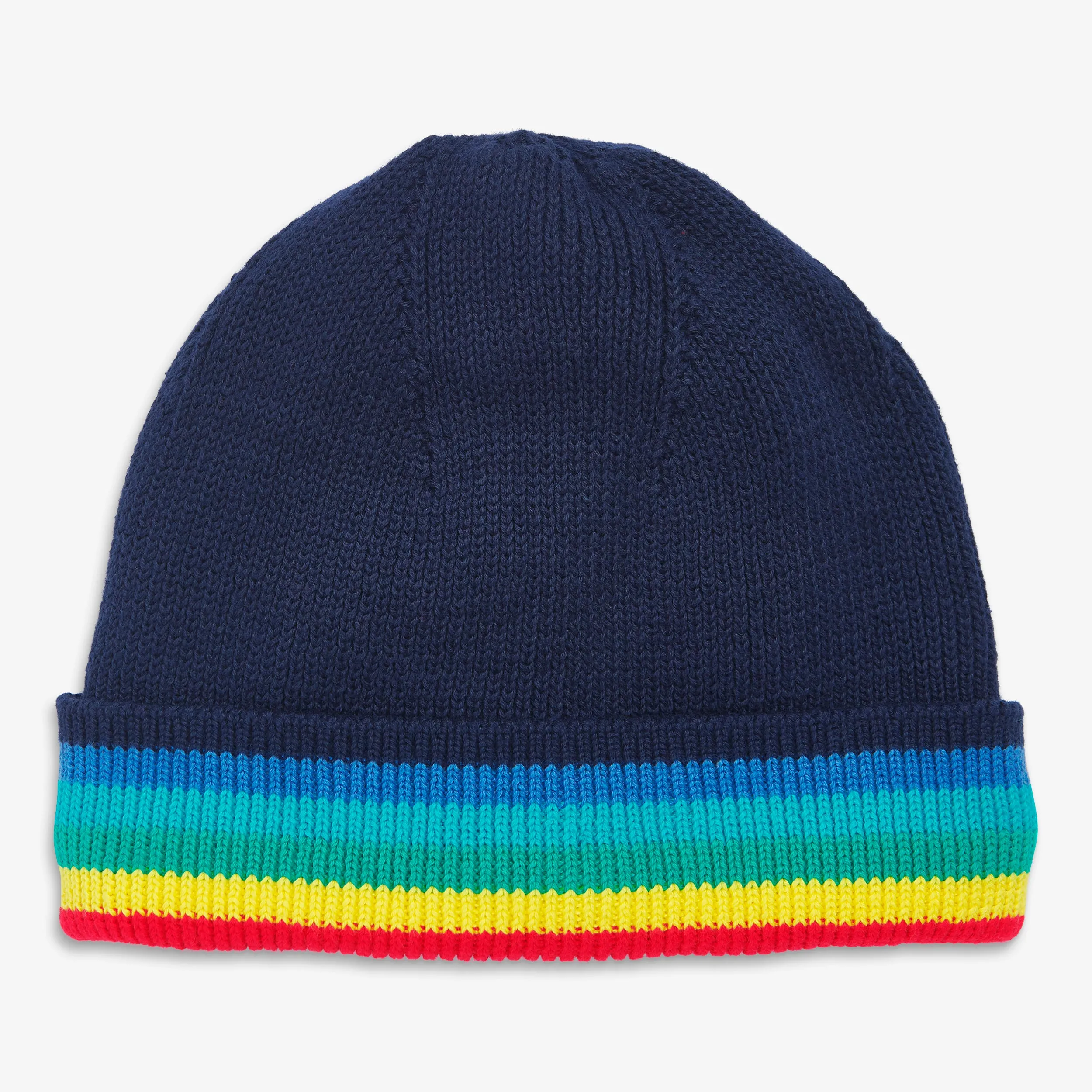 Clearance kids knit hat in rainbow stripe