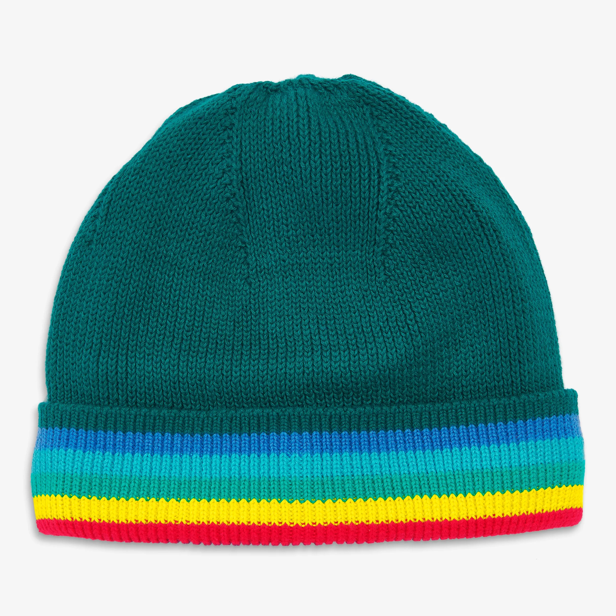 Clearance kids knit hat in rainbow stripe