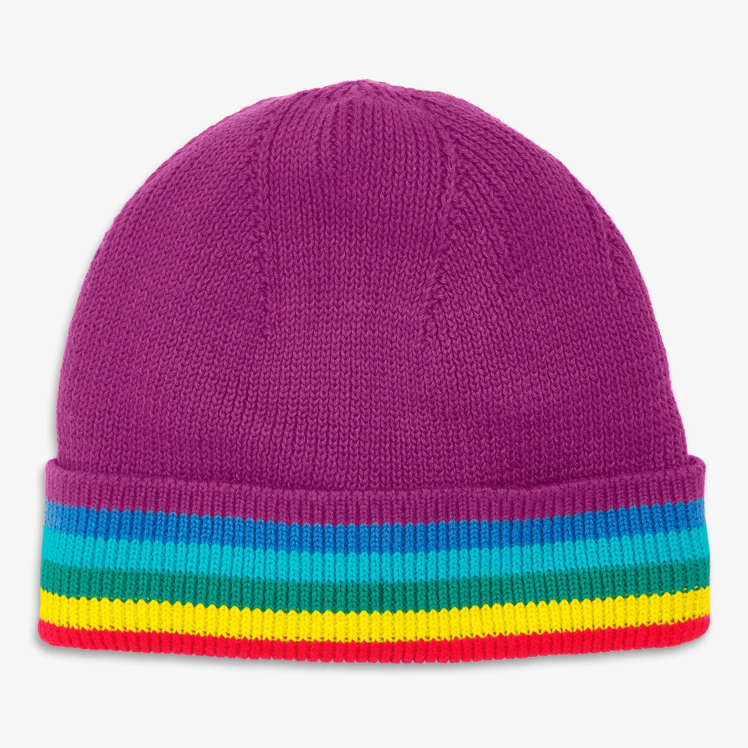 Clearance kids knit hat in rainbow stripe