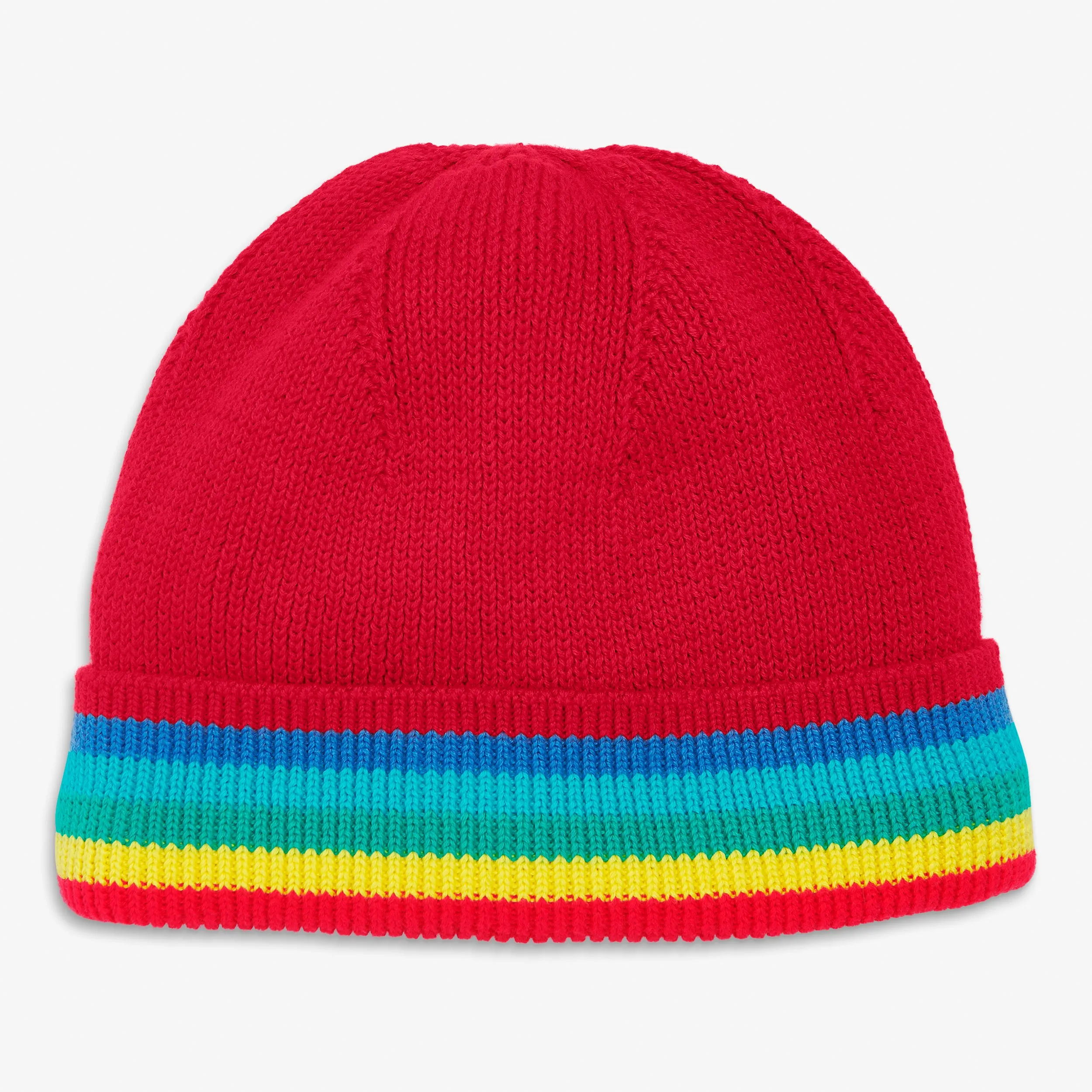 Clearance kids knit hat in rainbow stripe